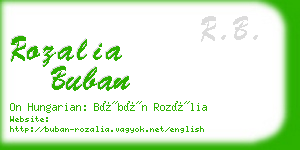 rozalia buban business card